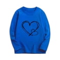 thumbnail image 5 of Long Sleeve Graphic T-Shirt for Girls Cute Double Heart Print Crewneck Tops Kids Casual Daily Playwear Spring Outfits for Teen, 5 of 5