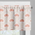 thumbnail image 3 of Ambesonne Romantic Valance Pack of 2, Pastel Heart and Dandelion, 54"X12", Salmon Pale Pink, 3 of 5