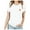 White, variant on Busydd Womens Summer Tops Casual Round Neck Short Sleeve T-Shirt Tops Fashion Floral Basic Loose Fit Tees