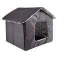 thumbnail image 1 of Casa para gatos, cama para mascotas, cama cerrada para gatos callejeros, suministros impermeables para exteriores, cueva para gatos de invierno, nido S, 1 of 8