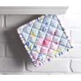 thumbnail image 2 of Sweet Rose Lavender 100% Cotton Set of 2 Pot Holders with Loop Heat Resistant for BBQ | Cooking | Baking | Grilling | Microwave | Barbecue | Spring/Summer (8 Inch by 8 Inch)., 2 of 8