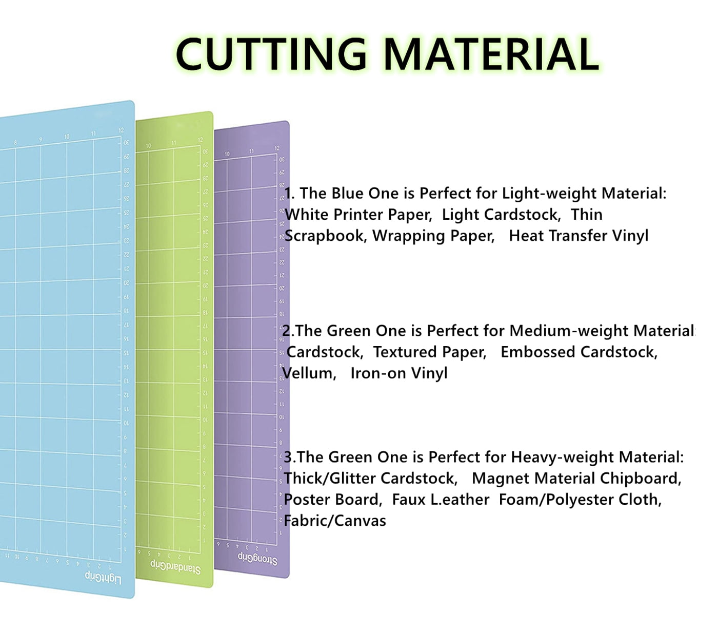 Cricut Cutting Mat (3-Pack) Green/Blue/Purple 2003546 - Best Buy