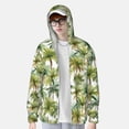thumbnail image 3 of Picia Green Hawaii Palms Women's Men's UPF 50+ Sun Protection Hoodie Shirt Long Sleeve SPF Fishing Outdoor UV Hiking Lightweight Shirts-3X-Large, 3 of 9