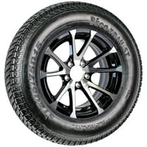 eCustomrim Trailer Tire ST205/75D15 Load Range C 15X5 5-4.5 Avalanche Black Aluminum Rim