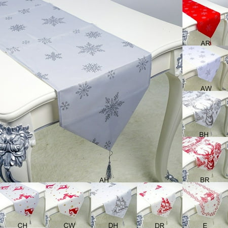 Inexpensive Table Decorations For Christmas Table Runner For Christmas Table Runner With Printing Pattern Household Table Decoration ()