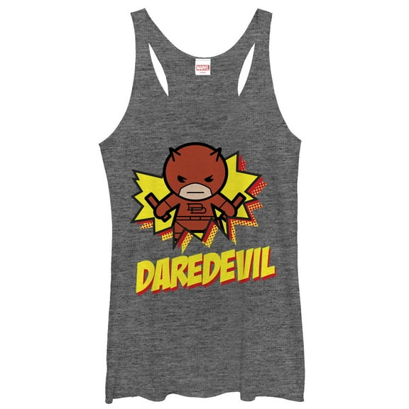 Women's Marvel Daredevil Cartoon  Racerback Tank Top Gray Heather Medium
