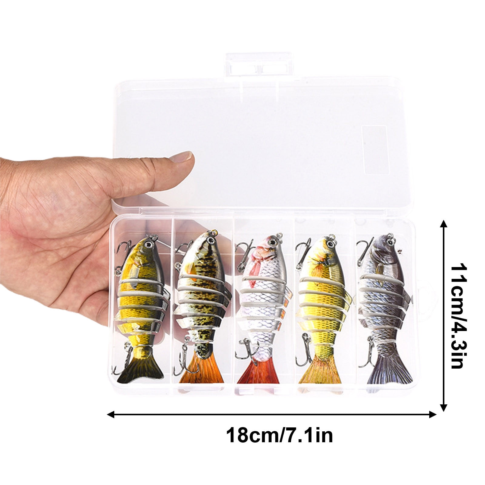 2 Set Robotic Fishing Lure, 3D Bionic Swimming Bait for Freshwater & Saltwater, Fishing Gear Attracts Fishing Lures Trout Bass for Beginners