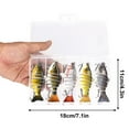 thumbnail image 3 of Fishing Lures for Bass Trout Topwater Set of 5, Multi Jointed Swimbaits, Slow Sinking Bionic Swimming Lures, Bass Freshwater Saltwater Bass Lifelike Fishing Lures, 3 of 9