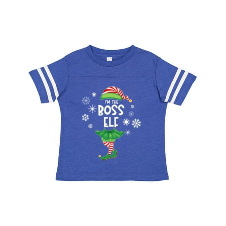 

Inktastic Funny Christmas I m the Boss Elf with Shoes and Hat Gift Toddler Boy or Toddler Girl T-Shirt