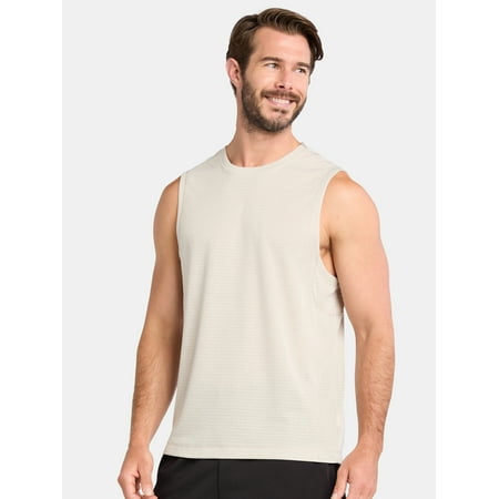 Athletic Works Men's and Big Men's Mixed Media Tank Top, Sizes XS-5XL