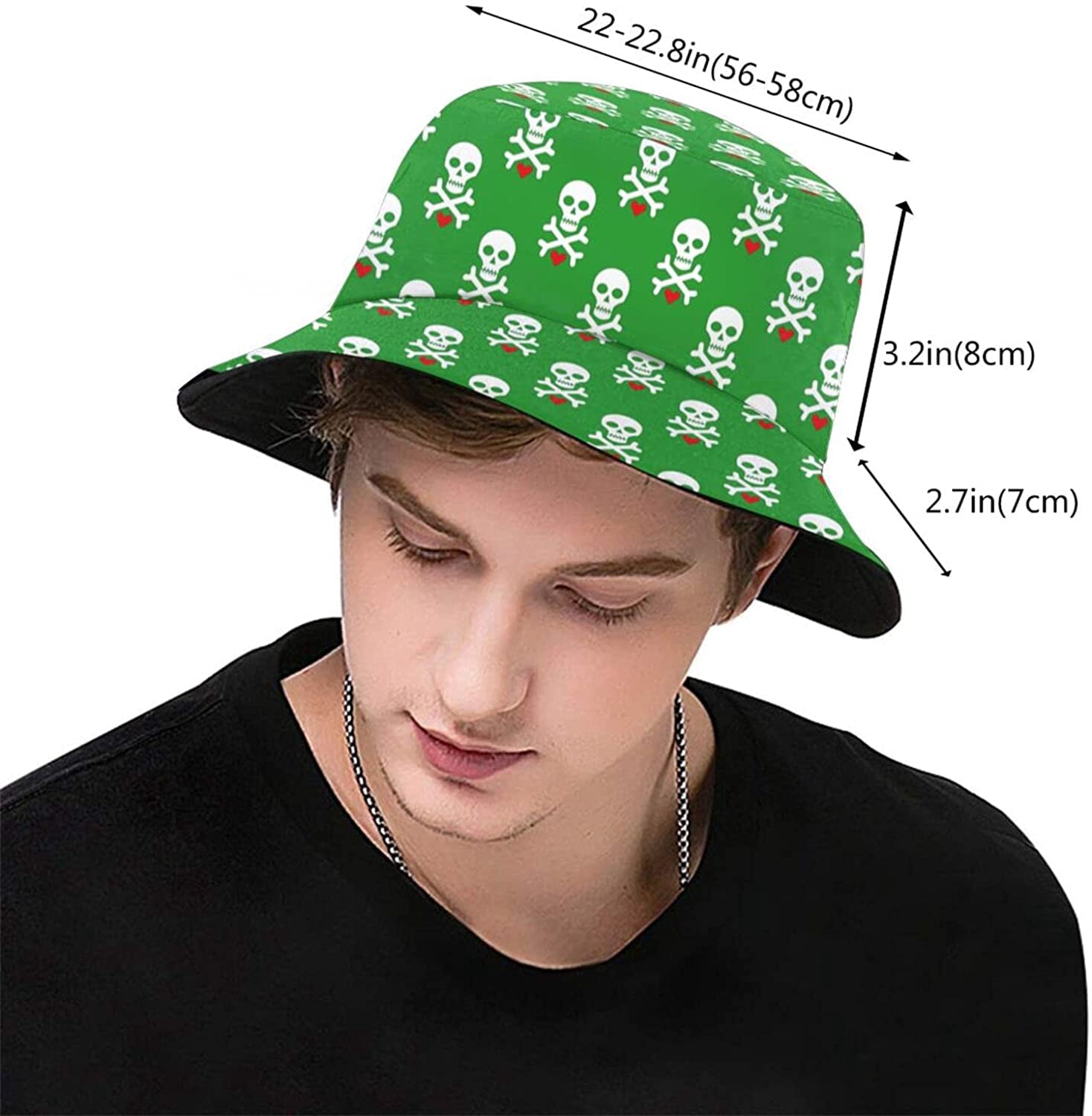 Skull Bucket Hat Summer Hat Sun Uv 