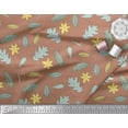 thumbnail image 2 of Soimoi Brown Cotton Duck Fabric Leaf Floral Print Fabric by the Yard 42 Inch Wide, 2 of 3