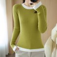 thumbnail image 1 of Styesk Sweaters for Women Pull Col Rond Confortable Vêtements Chauds Tendance Pull Tricoté Décontracté Polyvalent Tenues Thermiques, 1 of 3