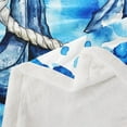 thumbnail image 3 of Nautical Anchor Throw Blanket Blue Ocean Theme Throw 50"X60" Fleece Blanket Bed,Coastal Sea Adventure Sherpa Blanket Hemp Rope Anchor Fuzzy Blanket Room Decor, 3 of 6