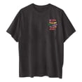 thumbnail image 7 of Staron Oversized T-Shirts for Women Plus Size Graphic Drop Shoulder Short Sleeve Summer Loose Pullover Tee Casual Fashion Round Neck Slogan Print Top, Dark Gray XXL, 7 of 7
