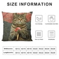 thumbnail image 5 of SHANXI  Funny Animal Cat Throw Pillow Cover The Cute cat is Holding an Umbrella in one paw and Fruit ice Cream in Other Decorative Pillow Case  Cushion Cover Decor  18x18in, 5 of 5