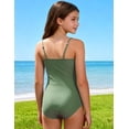 thumbnail image 5 of Aideaone Girls Swimsiut One-Piece with Cover Up Adjustable Straps Cut Out Swimwear Beach Bathing Suit Size 8-16, 5 of 7