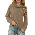thumbnail image 2 of Cueply Pullover Sweaters for Women Long Sleeve Cowl Neck Fall Winter Ribbed Turtleneck Sweatshirt Tops, 2 of 6