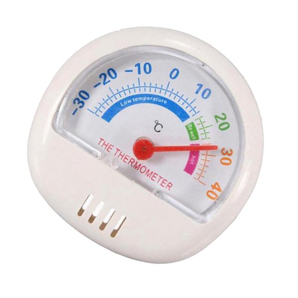 Termómetro de plástico para refrigerador y congelador, tamaño: 6,5 cm Blanco