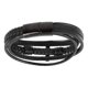 thumbnail image 3 of Pulsera cruzada Moda Acero inoxidable Exquisita Pulsera artesanal Joyería de mano Negro 8.46 pulgadas, 3 of 5