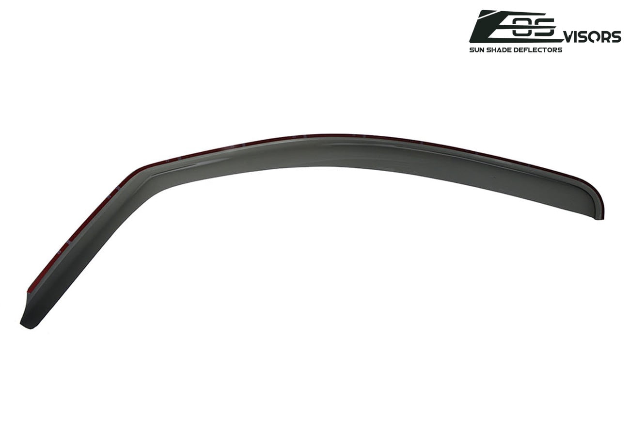 Extreme Online Store for 2007-2021 Toyota Tundra Crew Max | EOS Visors in-Channel Style Smoke Tinted Side Window Vents Rain Guard Deflectors