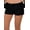 Black, variant on Stretch Is Comfort Women's Teamwear Foldover Yoga Shorts | Adult Small - 3x