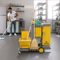 thumbnail image 7 of Dryser Commercial Janitorial Cleaning Cart on Wheels - Housekeeping Caddy with Key-Locking Cabinet, 7 of 7