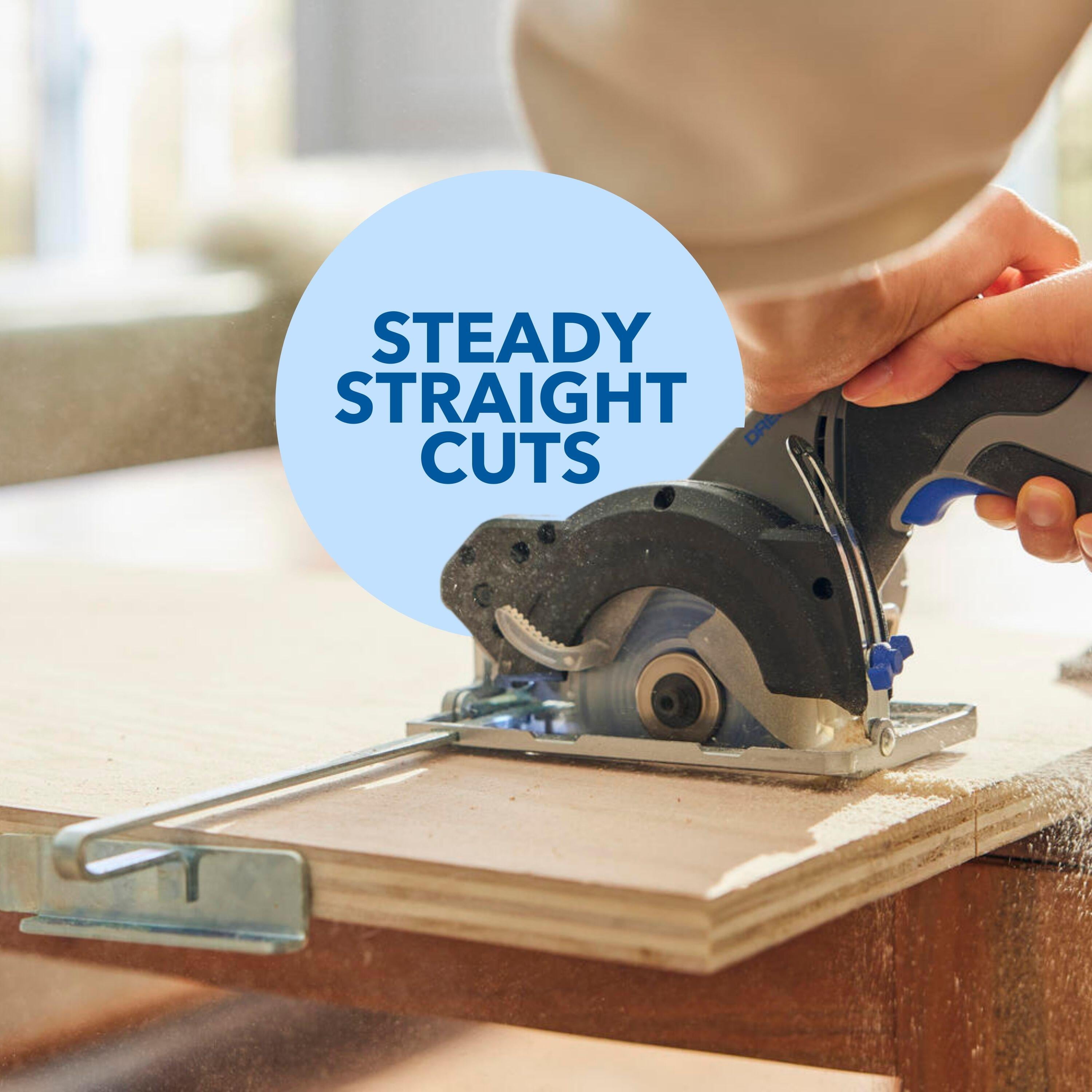Dremel Blueprint 12V 3-3/8" Mini Circular Saw with Integrated Laser Guide, 2Ah Lithium-Ion Battery and Fast Charger (CS12V-S1)