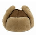 thumbnail image 5 of Leather Aviator Russian Ushanka Trapper Shearling Sheepskin Fur Ear Flap Waterproof Winter Hat (US, Alpha, XX-Large, Bronze), 5 of 6