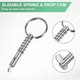 thumbnail image 2 of Uxcell 2-Pack Quick Release Pins, 316 Stainless Steel 8mm Dia., 41mm Usage Length Bimini Top Pin with Drop Cam & Spring for Deck Boat/Canopy, Marine Hardware, 2 of 7