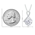 thumbnail image 5 of AFFY 3CT Moissanite Pendant Necklace for Women in 18K White Gold over Streling Silver, 5 of 7
