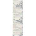 thumbnail image 2 of SAFAVIEH Abstract Seachlann Abstract Wool Runner Rug, Ivory/Blue, 2'3" x 12', 2 of 11