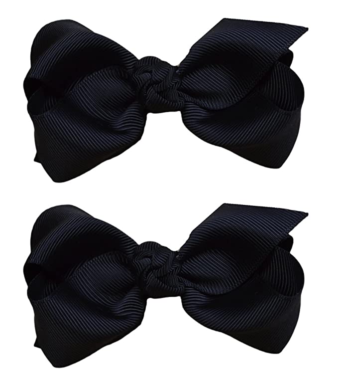 Set of 2 3 Inch Grosgrain Ribbon Boutique Children's Hair Bows