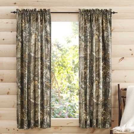 Curtains Ideas cheap camo curtains : RealTree Xtra Camo Curtain Panels, Set of 2 - Walmart.com