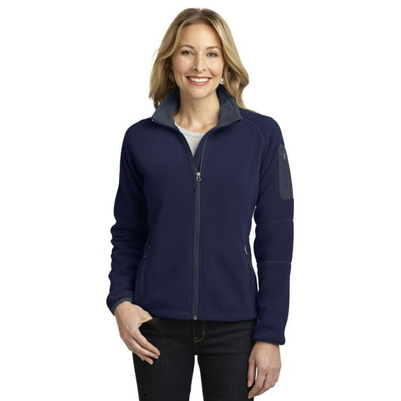 Port Authority L229 Ladies Enhanced Zipper Jacket - Navy/ Battleship Grey - X-Small