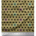 thumbnail image 1 of Soimoi Black Poly Georgette Fabric Octagon Art Geometric Printed Craft Fabric by the Yard 42 Inch Wide, 1 of 3