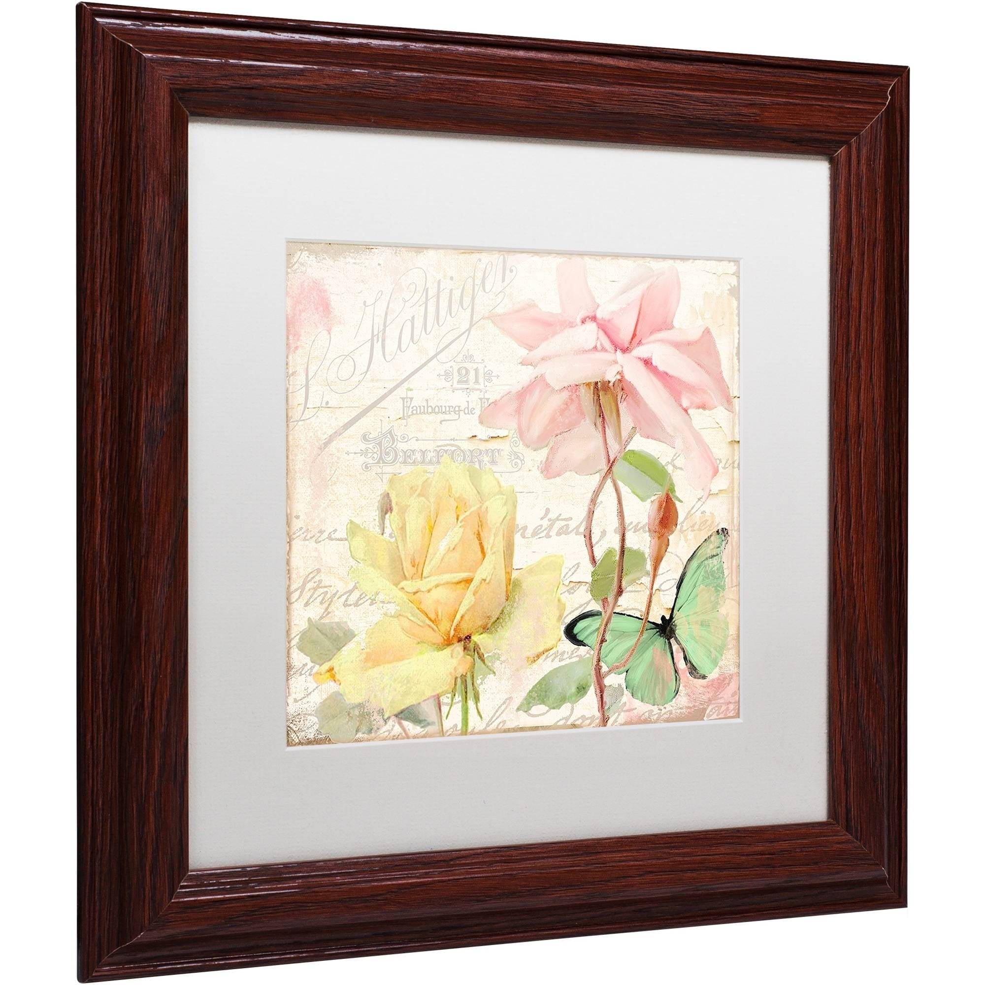 Trademark Fine Art "Florabella IV" Canvas Art by Color Bakery White Matte, Wood Frame