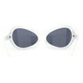 thumbnail image 4 of Exaggerated Oversized Sporty Wrap 90s Dragonfly Plastic Sunglasses Frost - Black, 4 of 4