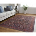 thumbnail image 3 of 2' X 3' Red Orange And Blue Floral Power Loom Area Rug, 3 of 10