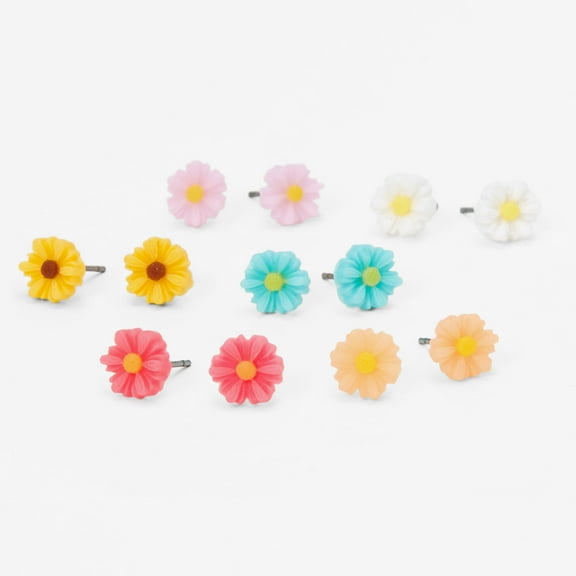 Claire's Floral Stud Earrings (6 Pack)