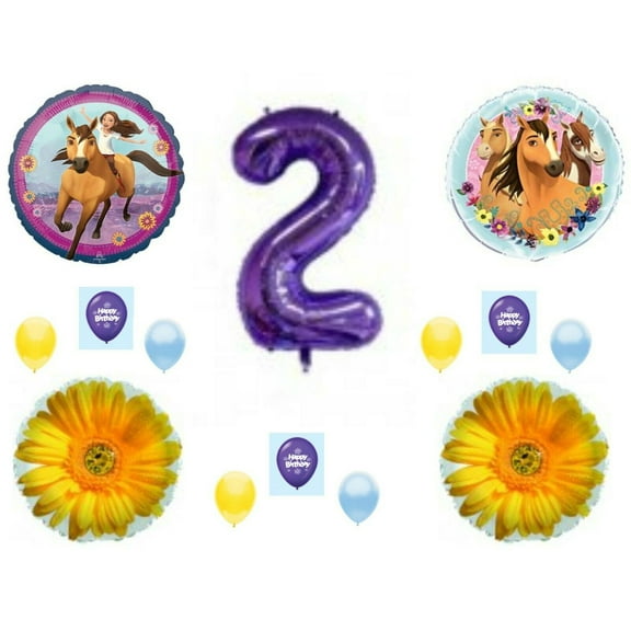 Spirit Untamed Movie 2nd Birthday balloons Decoration Horses Lucky