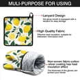 thumbnail image 7 of Lemon Pattern Kitchen Oven Mitt and Pot Holder Sets 2 Pcs for Baking, Cooking and Grilling, Heat Resistant Up To 392 °F, 7 of 7