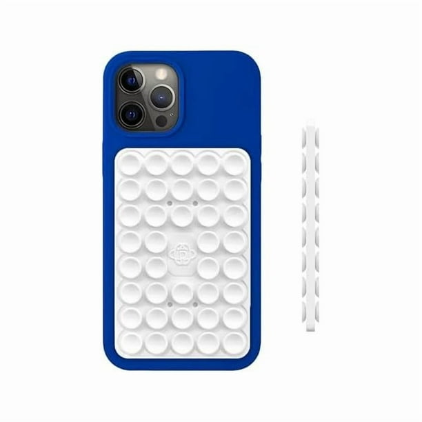 wonima02 Silicone Double-Sided Suction Phone Grip Detachable - Car Dashboard/Mirror Phone Holder, Reusable, Waterproof, Stress-Relieving Mount for Selfies & Videos -iPhone & Android Compatible, White