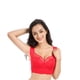 thumbnail image 4 of Minnieouse Lencería cómoda con banda elástica, sujetadores transpirables y ligeros para mujer de talla grande, diferentes tamaños de copa Ropa interior rojo L38/85, 4 of 6