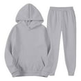 thumbnail image 2 of Conairie Sweatsuits for Men Set 2 Piece Casual Solid Color Loose Fit Hoodie Sweatshirt and Joggers Sweatpants Sets Loungewear Fall Winter Long Sleeve Sport Suit with PocketBlack L, 2 of 4