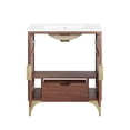thumbnail image 5 of Modway Daylight 30" Solid Mango Wood Bathroom Vanity in White/Walnut, 5 of 7