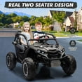 thumbnail image 4 of Trilenars 2 Seater Ride on Electric Car in Black with 3 Speeds,Black, 4 of 6