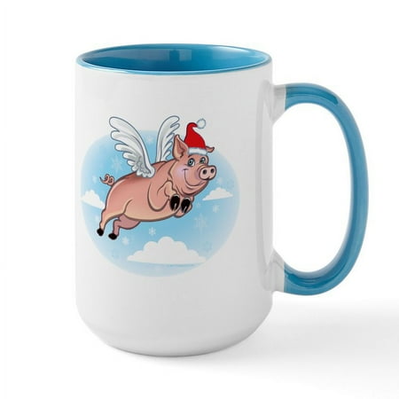 

CafePress - Merry Pigmas! Large Mug - 15 oz Ceramic Large Mug