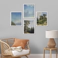 thumbnail image 3 of PixonSign Framed Wall Art Classic Sky and Field Landscape Prints, Set of 4 Rustic Nature Wilderness Paintings, Minimalism Wall Décor, Adhesive Canvas Poster for Home Decor - 12"x16" White, 3 of 5