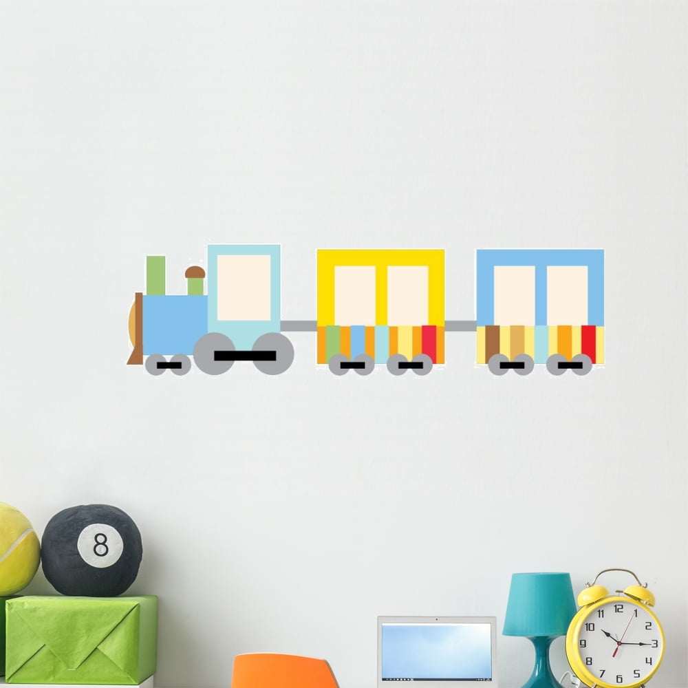Cute Cartoon Train Wall Decal Sticker, Wallmonkeys Peel & Stick Vinyl